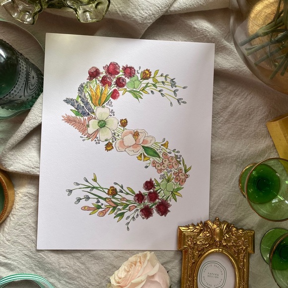 Hattie Darling - 8x10” Monogram Art Print - S - Picture 1 of 1